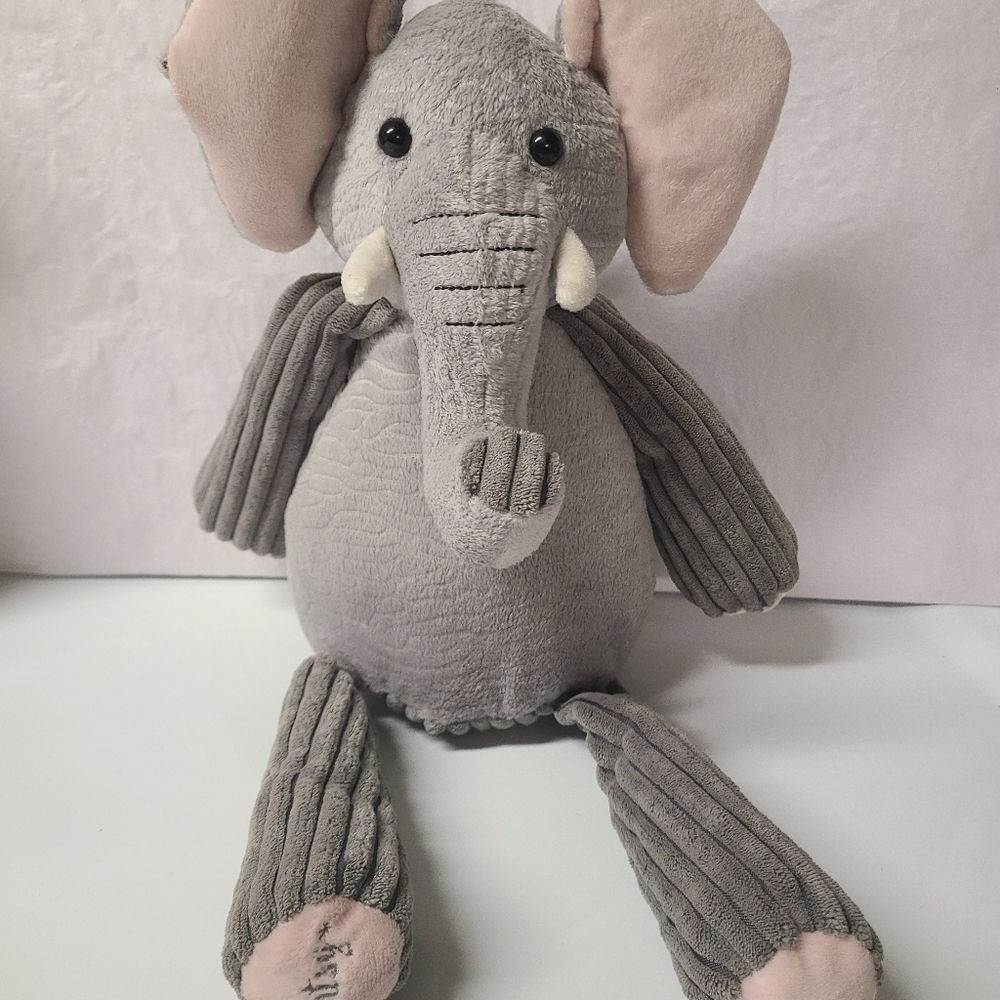 Scentsy Buddy Elephant Plush Stuffed Animal 15'' Gray Pink. Preowned.